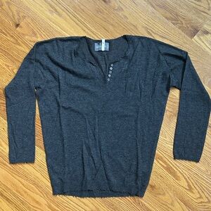 Zadig & Voltaire Charcoal V-Neck Sweater